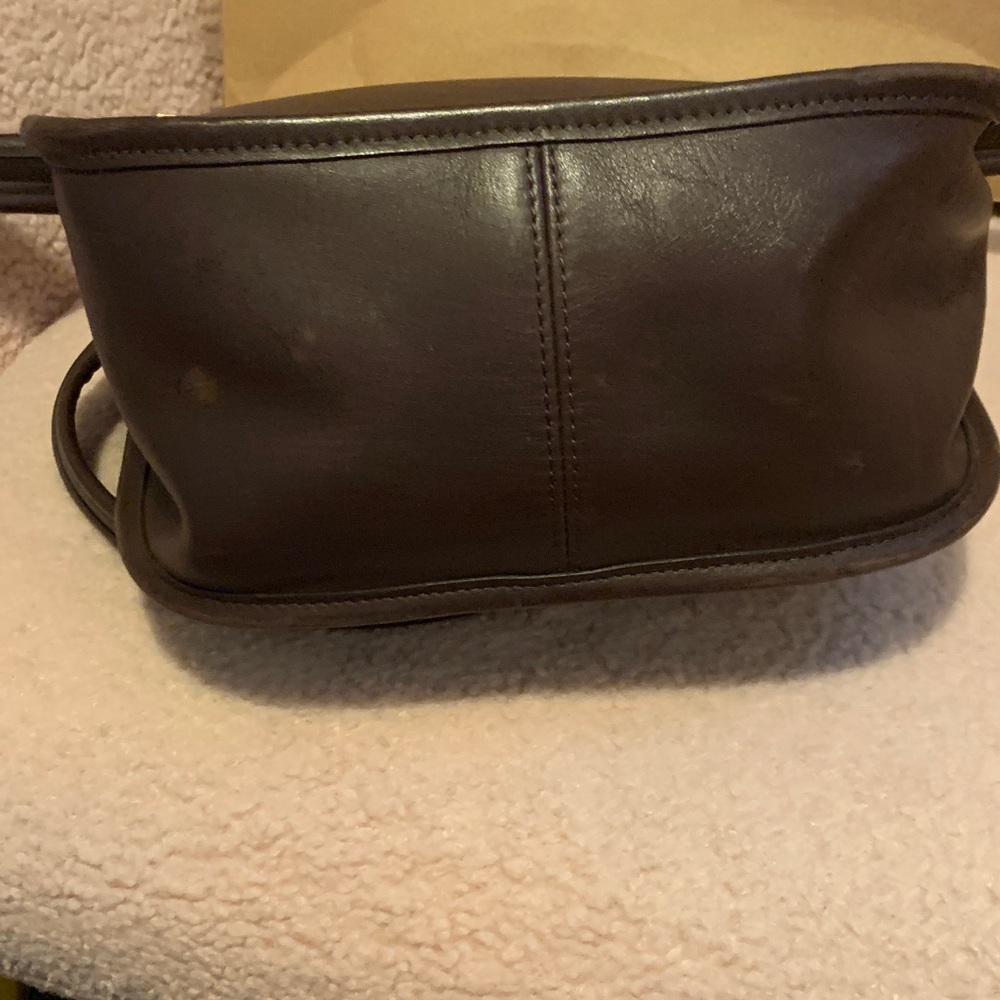 Coach Dark Brown Leather Crossbody Shoulder Bag - Picture 13 of 16
